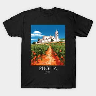 A Pop Art Travel Print of Puglia - Italy T-Shirt